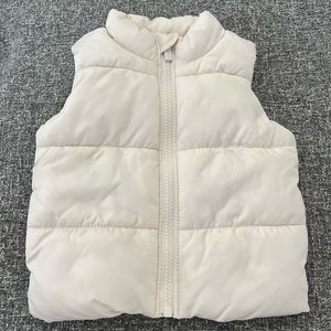 Old Navy Solid Frost-Free Puffer Vest for Baby 3-6 months - worn
